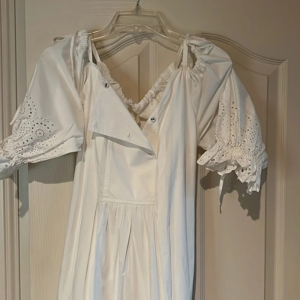 Ulla Johnson white eyelet off the shoulder maxi - Picture 2 of 8